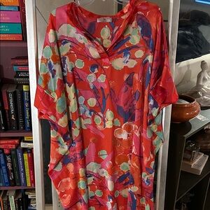 Natori Multicolor Abstract Dress